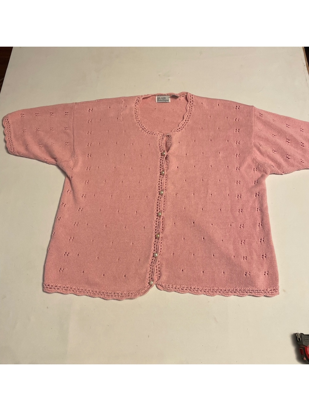 Blair Boutique Pink Knit Cardigan Sweater XL